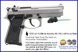 ArmaLaser GTO for Beretta 92 96 M9 withRails GREEN Laser Sight withFLX38 Touch Grip
