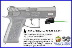 ArmaLaser GTO for CZ P-07 & P-09 GREEN Laser Sight withFLX31 Grip Touch Activation