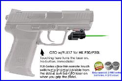 ArmaLaser GTO for H&K P30 & P30L GREEN Laser Sight withFLX17 Grip Touch Activation