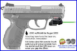 ArmaLaser GTO for Ruger SR22 GREEN Laser Sight with FLX48 Grip On/Off & Holster