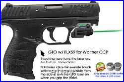 ArmaLaser GTO for Walther CCP & P22 GREEN Laser Sight withFLX59 Touch Activation