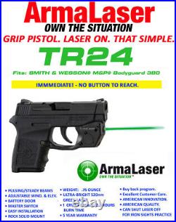 ArmaLaser TR24G Touch-Activated GREEN Laser for S&W M&P Bodyguard 380 with Holster