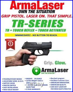 ArmaLaser TR38 for Ruger Max 9 GREEN Laser Sight with Grip Touch Activation