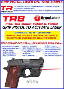 ArmaLaser TR8 / TR8S RED Laser Sight for Sig Sauer P238 & P938 with Touch on/off