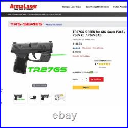 ArmaLaser TRS27G GREEN Laser Sight Sig Sauer P365 Green Laser