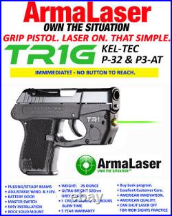 Armalaser Tr1g Kel-tec Keltec P32 / P3at Green Laser With Grip Activation