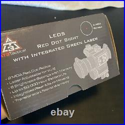 At3 Tatical Leos Red Dot Sight With Integrated Green Laser Sight New