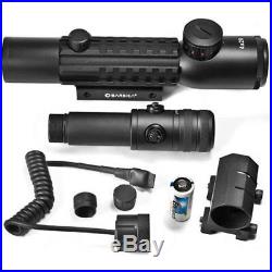 BARSKA Tactical 4x28 Illuminated Electro Sight withGreen Laser Scope Combo DA12192