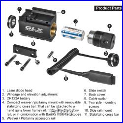 Barska Compact GLX 5mw Power Green Laser Sight For Handgun withMount Rail AU11408