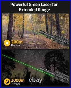 CVLIFE Green/Red Laser Sight Compatible with M-Lok and Picatinny Rail, Black