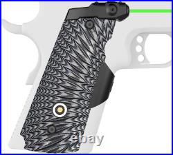 Compact/Full Size 1911 Laser Grip with Ambi Safety Cut, G10 1911 Laser Sight No