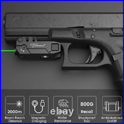 Compact H3L-G Green Laser Sight with Strobe USB Rechargeable & Ambidextrous