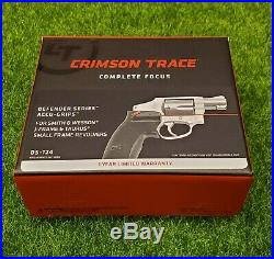 Crimson Trace Defender Accu-Grips Red Laser Sight S&W J-Frame Revolvers DS-124
