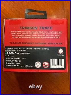 Crimson Trace LG-401G Green Lasergrips for 1911 Full-Size Pistols. New in Box