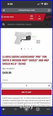 Crimson Trace LL-801G Green Laserguard Pro Light/Laser Grip