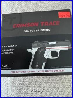 Crimson Trace Lg-409 Lasergrips Red Laser Sight For Kimber Micro 9 New
