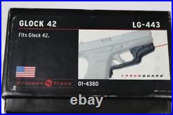 Crimson Trace Lg-443 Laserguard Red Laser Sight For Glock G42, G43, G43x, G48 Crimson Trace Lg-443 Laserguard Red Laser Sight For Glock G42, G43, G43x, G48