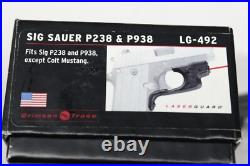 Crimson Trace Lg-492 Laserguard Red Laser Sight For Sig Sauer P238 & P938 Crimson Trace Lg-492 Laserguard Red Laser Sight For Sig Sauer P238 & P938