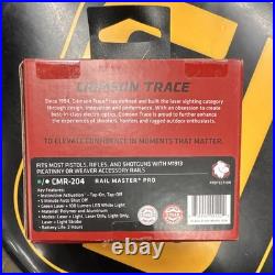 Crimson Trace Rail Master Pro CMR-204 Green Laser & 100 Lumen Light Black