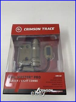 Crimson Trace Tan Rail Master Pro Green Laser Sight & Tactical Light Sys Cmr-301