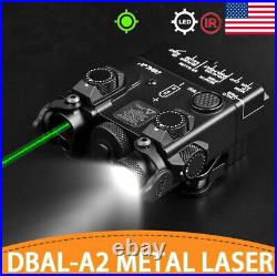DBAL-A2 Green Dot IR Laser Sight Dbal PEQ15 Metal LED Strobe Flashlight Scout US