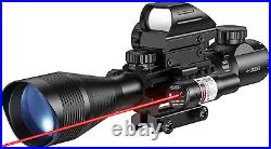 Dual Illuminated Optics & IIIA/2MW Laser Sight & 4 Holographic Reticle Red/Green