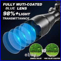 Dual Illuminated Rifle Scope Combo with Green Laser for Picatinny Rail Mount