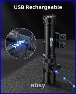 EZshoot 2500 Lumens Rifle Laser Light Combo Compatible with M-Rail, Rechargeable