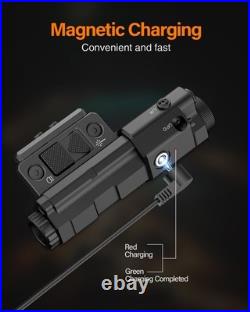 Flashlight Laser Sight Combo, TOUGHSOUL Max 1600 Lumen Rechargeable Green Laser