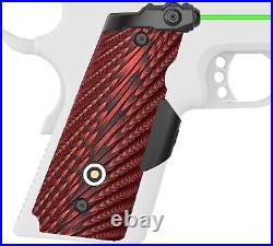 G10 Compact 1911 Red Laser Grip Sight withAmbi Safety Cut No Rail withRecharge Batt