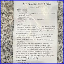 GL6 Green Laser Sight for Rifle, Rail Mount, Pressure Switch, CR123A, Black