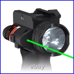 Green Laser Sight with 2000 Lumens LED White Flashlight, Laser Beam Light Com