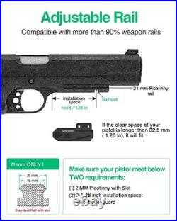 Green Laser Sight with Circle, Rechargeable, Low Profile Picatinny Mount Shotgun