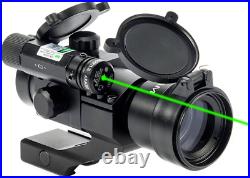Green Red Dot Sight for Rifles with Green Laser, Picatinny Cantilever PEPR Mount