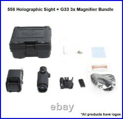 HHS Holographic Sight-558 Holographic with G33 Magnifier Black have logo