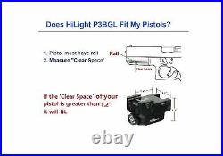 HiLight P3BGL Blue Green Laser Sight Flashlight for Pistols with Micro USB Re