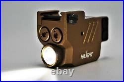 HiLight P3BGL Blue and Green Laser Sight Beam 500lm Flashlight Rechargeable TAN