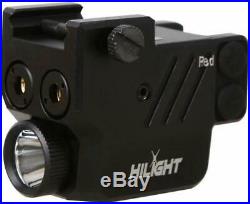 HiLight P3RGL 500lm Pistol Flashlight Red Green Laser Sight Combo for Subcompact