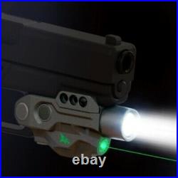 High 450Lm Constant/Strobe Flashlight with Green Laser Sight Glock 17 18 19 1911
