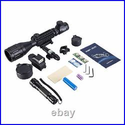 Hiram Combo Rifle Scope 4-16x50 EG with Holographic 4 Reticle HD Sight&Green Laser