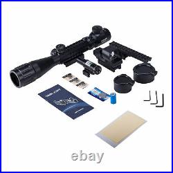 Hiram Parallax Adjustable 3-9x40 Rifle Scope with Green Laser&Red Dot Sight&Mount