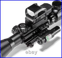 Hunting Rifle Scope Combo C4-16X50Eg Dual Illuminated With Green Laser Sight And