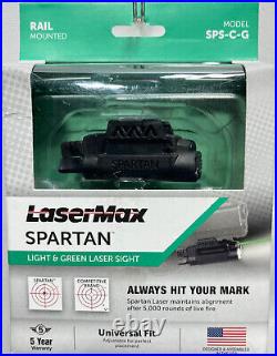 LASERMAX Spartan Rail Mounted Green Laser/Light Combo