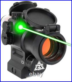 LEOS Red Dot Sight with Integrated Green Laser Sight 2 MOA Red Dot Scope