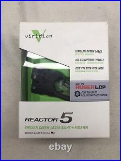 LNIB Viridian Reactor R5-LCP Green Laser Sight for Ruger LCP With Holster