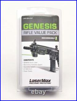 LaserMax Genesis Rechargable Rail Mounted Laser Sight with Rifle Pack, Green