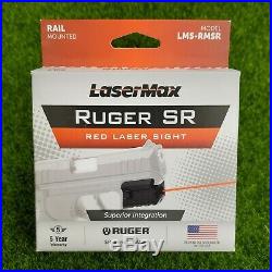 LaserMax Rail Mount Red Laser Sight for Ruger SR22, SR9c, SR40c LMS-RMSR