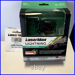 LaserMax Rail Mounted Lightning Green Laser Sight GS-LTN-G with Batteries
