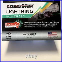 LaserMax Rail Mounted Lightning Green Laser Sight GS-LTN-G with Batteries