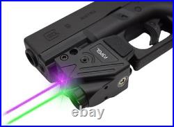 Lightweight 700 Lumens Flashlight & Purple/Green Laser Sight USB Rechargeable